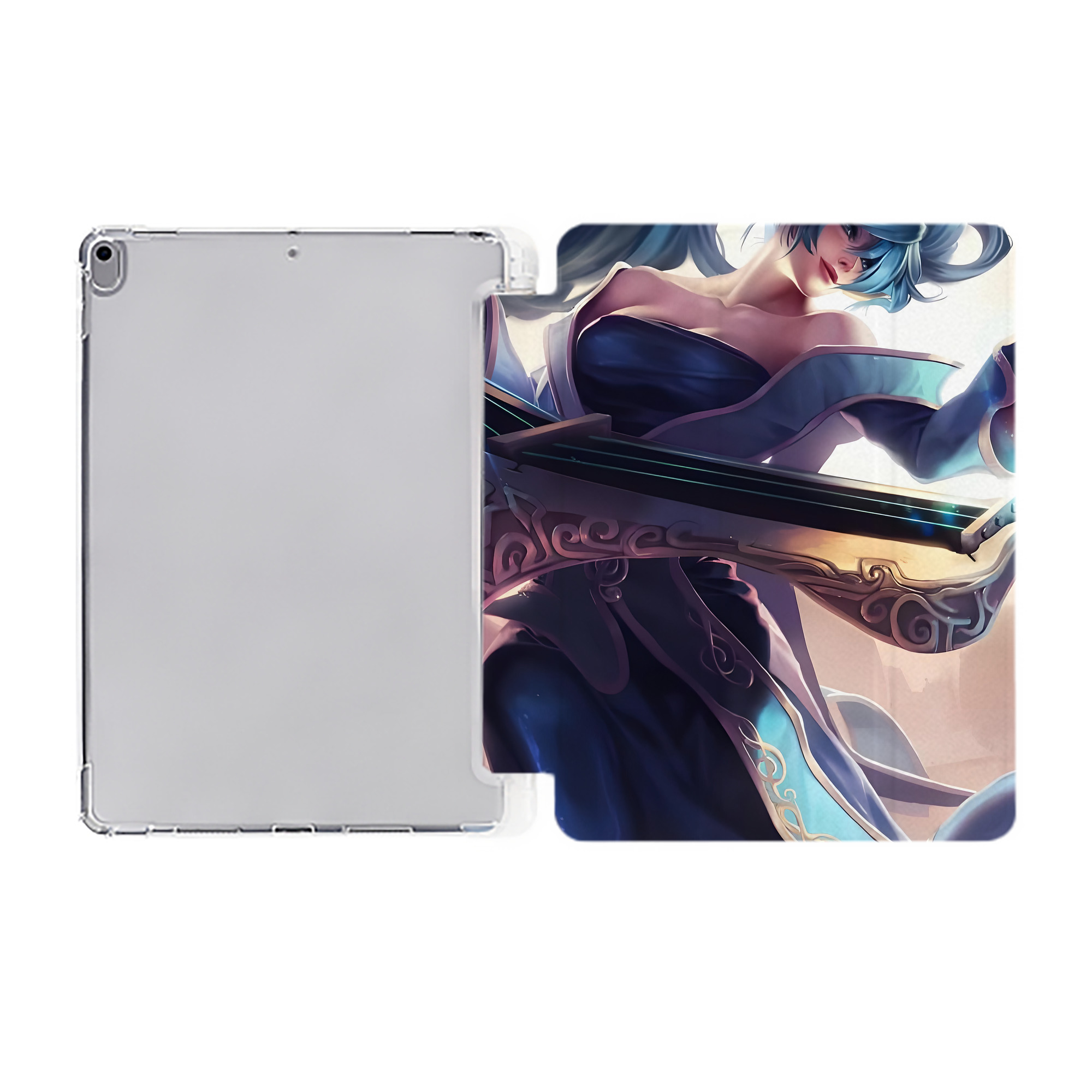（画像用） リーグ・オブ・レジェンド League of Legends LOL IPad ケース ペン収納付き 三つ折りスタンド PUレザー×シリコン 対応機種9.5/10.5/10.9インチ